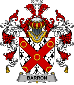 Irish Family Coat of Arms (v.25b) Barron