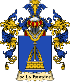 French Family Coat of Arms (v.25) Fontaine ( de la)