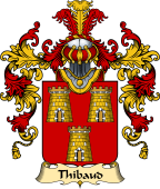 French Family Coat of Arms (v.25) Thebault or Thibaud