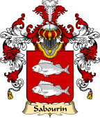 French Family Coat of Arms (v.25) Sabourin (dit de la Perche)