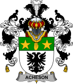 Irish Family Coat of Arms (v.25b) Acheson