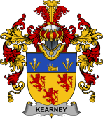 Irish Family Coat of Arms (v.25b) Kearney or O'Kearney