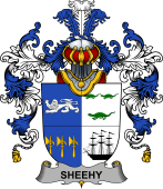 Irish Family Coat of Arms (v.25b) Sheehy or McSheehy