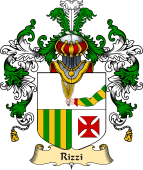 Italian Family Coat of Arms (v.25a) Rizzi