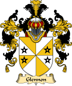 Irish Family Coat of Arms (v.25a) Glennon or Glenane