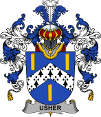Irish Family Coat of Arms (v.25b) Usher