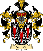 Irish Family Coat of Arms (v.25a) Salmon or Sammon