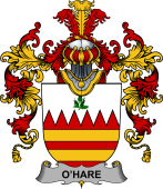 Irish Family Coat of Arms (v.25b) Hare or O'Hare