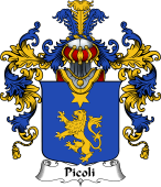 Italian Family Coat of Arms (v.25b) Picoli
