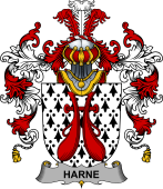 Irish Family Coat of Arms (v.25b) Harne
