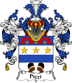 Italian Family Coat of Arms (v.25b) Pizzi