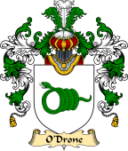 Irish Family Coat of Arms (v.25a) O'Drone or Dron