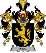 Irish Family Coat of Arms (v.25b) King