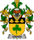 Irish Family Coat of Arms (v.25b) Grehan or O'Greaghan