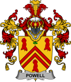Irish Family Coat of Arms (v.25b) Powell