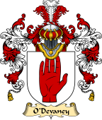 Irish Family Coat of Arms (v.25a) O'Devaney