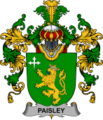 Irish Family Coat of Arms (v.25b) Paisley