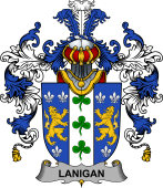 Irish Family Coat of Arms (v.25b) Lanigan or O'Lenigan