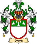 Irish Family Coat of Arms (v.25a) Drury or MacDrury