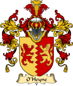 Irish Family Coat of Arms (v.25a) O'Heyne or Hynes