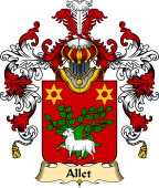 French Family Coat of Arms (v.25) Allet