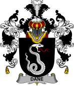 Irish Family Coat of Arms (v.25b) Dane or O'Dane