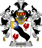 Irish Family Coat of Arms (v.25b) Quicke