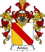 Italian Family Coat of Arms (v.25b) Amico