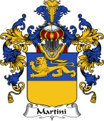 Italian Family Coat of Arms (v.25b) Martini