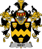 Irish Family Coat of Arms (v.25b) West