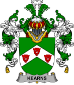 Irish Family Coat of Arms (v.25b) Kearns or O'Kearon