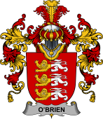Irish Family Coat of Arms (v.25b) Brien or O'Brien