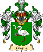 Italian Family Coat of Arms (v.25a) Cicogna