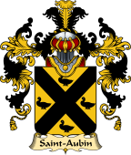 French Family Coat of Arms (v.25) Saint-Aubin