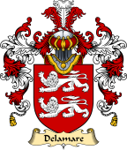Welsh Family Coat of Arms (v.25) Delamare (of Oxwich, Gower)