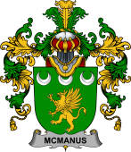 Irish Family Coat of Arms (v.25b) McManus