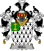 Irish Family Coat of Arms (v.25b) Quill