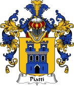 Italian Family Coat of Arms (v.25b) Piatti