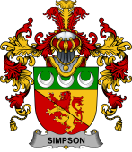 Irish Family Coat of Arms (v.25b) Simpson