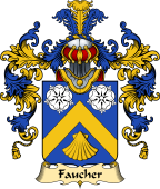 French Family Coat of Arms (v.25) Faucher
