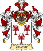 French Family Coat of Arms (v.25) Boucher
