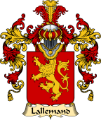 French Family Coat of Arms (v.25) Lallemand or Lallemant