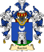 Italian Family Coat of Arms (v.25a) Savini