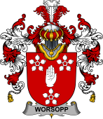 Irish Family Coat of Arms (v.25b) Worsopp