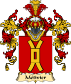 French Family Coat of Arms (v.25) Métivier