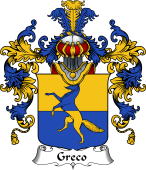Italian Family Coat of Arms (v.25b) Greco