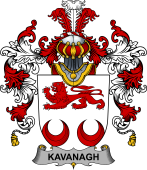 Irish Family Coat of Arms (v.25b) Kavanagh or Cavanagh