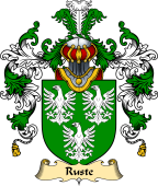 Welsh Family Coat of Arms (v.25) Ruste (of Abergwili, Carmarthenshire)