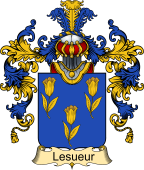French Family Coat of Arms (v.25) Lesueur (Sueur le)