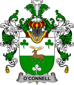 Irish Family Coat of Arms (v.25b) Connell or O'Connell